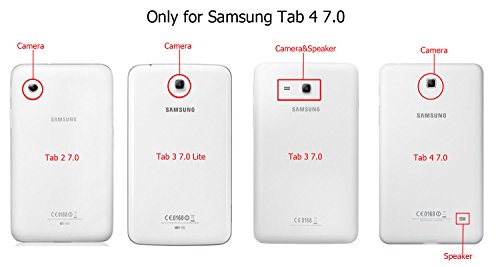 tinxi® Für Samsung Tab 4 7.0 Case, Kunstleder Tasche für Samsung Galaxy Tab 4 7.0 T230 7 zoll (17.78cm) Tasche Tablet Folio Tasche Schutzhülle Hülle Flipcase Cover Case Sleep-Wakeup Funktion mit Standfunktion schwarz