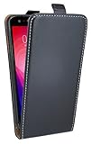 LG X POWER 2 // Klapptasche Schutztasche Hülle Cover Case Etui in Schwarz Tasche Hülle @ cofi1453® - 