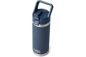 YETI Rambler C Straw Bottle, Stainless Steel Vacuum Insulated Bottle with Leakproof Straw Cap, Navy, 18 oz (532 ml)