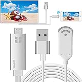 Wireless HDMI Dongle, GOXMGO Mini Wireless Display WLAN Receiver Support 1080P Full HD &amp; AV Dual Output Display Airplay Receiver for iOS iPhone iPad/Android Smartphones/ Windows/ Macbook (S8 plus)