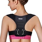 Beikell Posture Corrector, High Elastic Adjustable Posture Correction Back Brace for Women and Men and Convenient for Neck, Shoulder and Upper Back Pain Relief and Posture Trainer