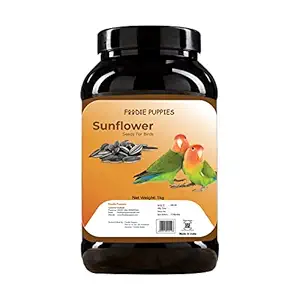 Foodie Puppies Sunflower Seeds Bird Food, 1kg | Natural & Healthy | Premium Seeds | Suitable for All Type Birds
