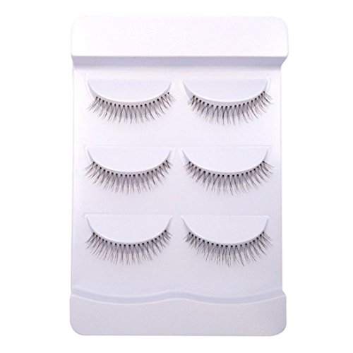 Preisvergleich Produktbild CICIYONER 3 Paar Braun Profi Make-up Wimpern Pfropfen