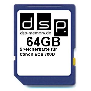 DSP Memory Z-4051557436015 64GB Ultra High Speed Speicherkarte für Canon EOS 700D
