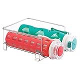 PRECIOSO DISEÑO: Con unas medidas de 20,3 cm x 19,3 cm x 10,2 cm, este botellero para vinos y refrescos se adapta a frigoríficos y muebles de cualquier tamaño. Al ser transparente, resulta muy actual y moderno.