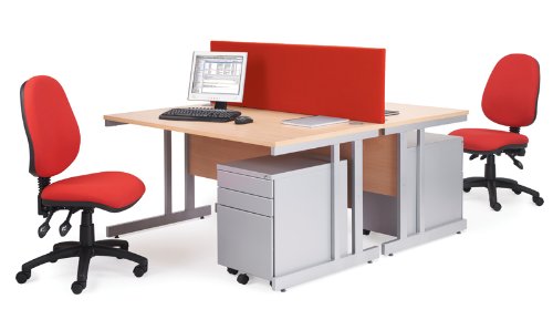 1600mm Cantilever Straight Desk - Length: 800 MM; Width: 1600 MM; Height: 725 MM; Color: Beech