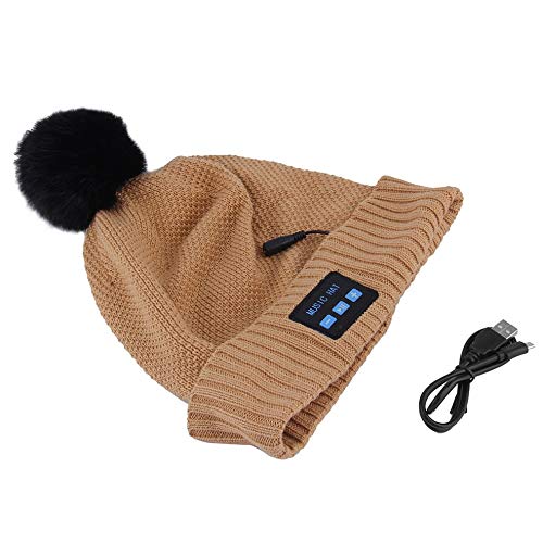 Preisvergleich Produktbild vngfghjjhkhjk Weiche, drahtlose Bluetooth-Musik-StrickmüTZE Beanie-Freisprecheinrichtung Kopfhörer-Mikrofon