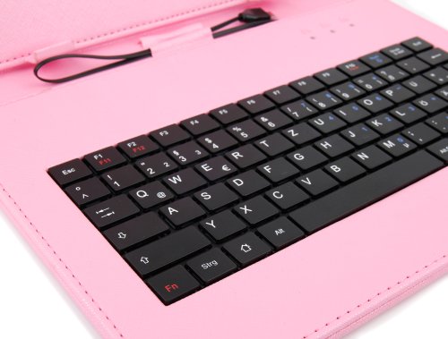 Rosa Deutsche Tablet-Tastatur und Premium-Schutzhülle für TREKSTOR Tablets (SurfTab duo W1 Volks-Tablet, SurfTab wintron, Xiron, Breeze und Ventos) - 8