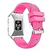 Produktbild Armband für Fitbit Ionic , FEITONG Silikon Uhrenarmband Zubehör Rad Pattern Sport Uhren Straps für Fitbit Ionic (140-210mm, Heiß Rosa)