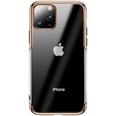 Baseus Glitter, iPhone 11 Pro Max Cep Telefonu Kılıfı, Şeffaf/Transparan, Altın