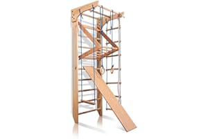 ‎SPORTBABY Schwedische Leiter Wandstange "Kinder-3-220", Gymnastik, Heimstudio, Sportkomplex, Indoor, EU-Warenlager, Zertifikat!