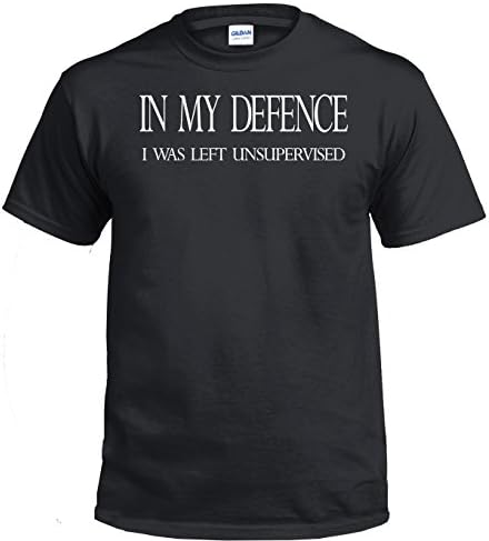 In My Defence I Was Left Unsupervised T shirt, White, Slogan T Shirt, Unisex T-Shirt, Stylish TShirt, Unisex T Shirt, Casual ,Tshirt, T Shirt, T-Shirt (Small)