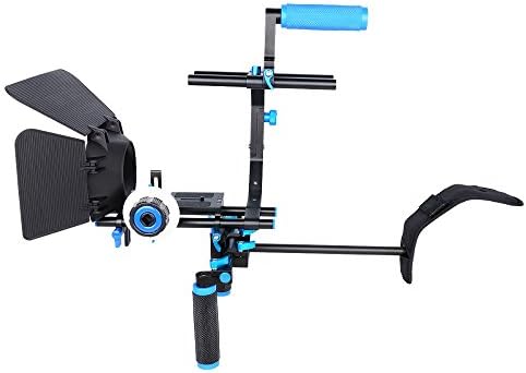 YELANGU D102 Camera DSLR Shoulder Mount Rig With Quick Release Baseplate, Follow Focus, Matte Box