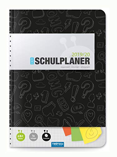 201931 - Schulplaner 2019/2020, schwarz, DIN A5, mit Stickern