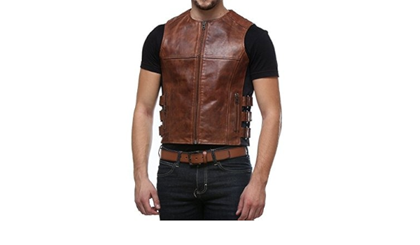 leather jacket half sleeve