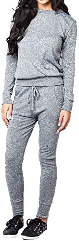 Womens Plain Loungewear Set Two Piece Joggers Tracksuit