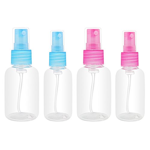 Homgaty 4 Pcs Mist Spray Bottles Refillable Perfume Atomiser Travel Bottle 50 & 30ml