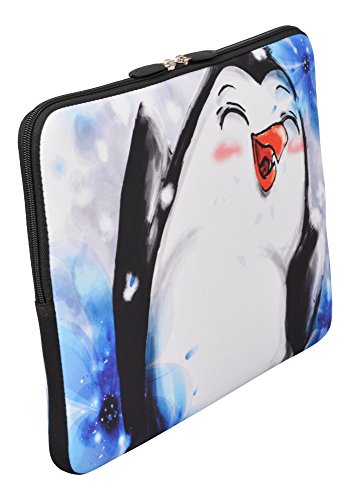MySleeveDesign Laptoptasche Notebooktasche Sleeve für 10,2 Zoll / 11,6 – 12,1 Zoll / 13,3 Zoll / 14 Zoll / 15,6 Zoll / 17,3 Zoll – Neopren Schutzhülle mit VERSCH. DESIGNS – Pinguin [10] - 2