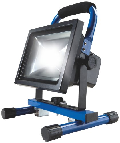 as - Schwabe Chip-LED-Akku-Strahler 20 W, geeignet für Außenbereich, Gewerbe, blau, 46972