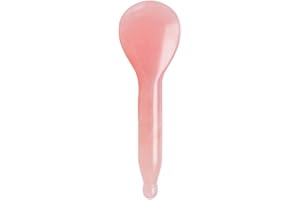 NEWL Różowy kwarc jadeit wałek prawdziwy jadeit Gua Sha deska grzyby masażer do twarzy narzędzie do masażu twarzy Guasha (kształt łyżki)