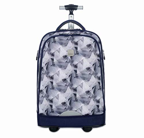 Rolling Backpack,Multifunction Trolley Travel Bag Shoulder Rolling Luggage Suitcase Wheels Carry On Trunk Laptop Backpack 18"