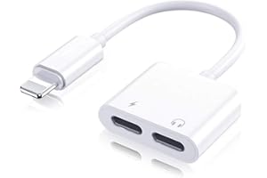 CARPHONE WAREHOUSE [Certificato Apple MFI] Adattatore per Cuffie per iPhone, 4 in 1 Adattatore Splitter Dongle Convertitore, Supporto Musica+ Ricarica+ Chiamata+Controllo Filo, Compatibile con iPhone 14/13/12/X/XR/XS/8/