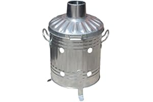 CrazyGadget® Mini Garden Incinerator Small Fire Bin Galvanised 15 Litre 15L Burning Wood Leaves Paper