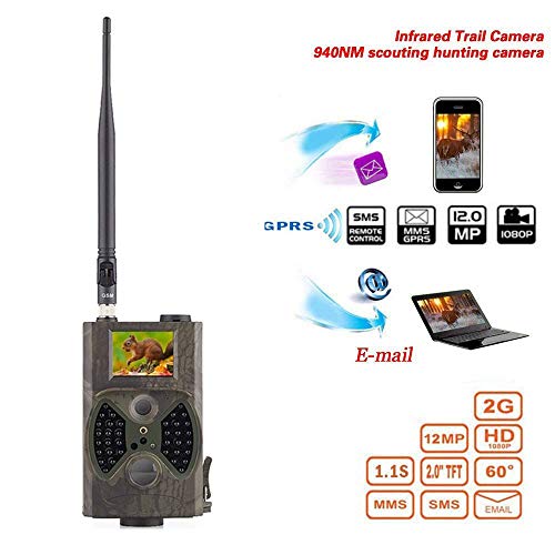 12MP 1080P HD Game & Trail Hunting Camera No Glow Infrared Scouting Camera Night Vision up to 75ft with 940nm IR LEDs and Waterproof IP54