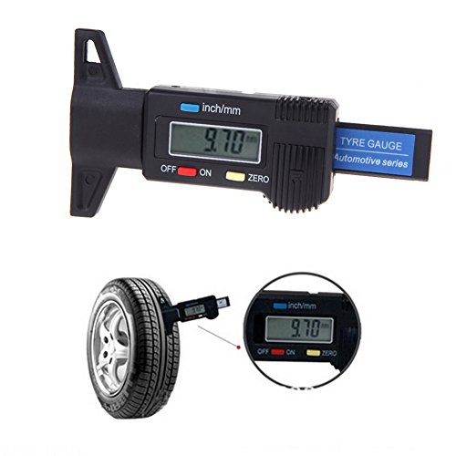 Preisvergleich Produktbild 0-25mm Digitaler Tiefenmesser Reifenprofilmesser Elektronische Mikrometer messen Messchieber Reifenprofil Profiltiefenmesser Profilmesser LCD-Display