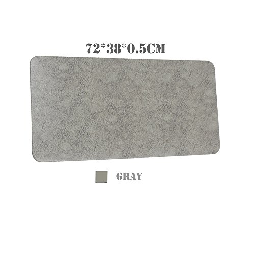 Kupx Schreibtischunterlage für Computermonitor und Maus, Leder, 71,1 x 38,1 x 0,5 cm, Schwarz - 2