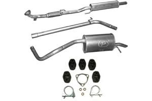 POLMOSTROW Auspuff ENDSCHALLDÄMPFER VORSCHALLDÄMPFER MITTELROHR + Montagezubehör für im Artikelbeschreibung angegebene Modell