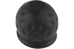 Porfeet Tow Ball Cover, Universal 50mm Tow Bar Ball Cover Hitch Caravan Trailer Towball Protecting Cap Black