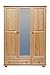 Produktbild Kleiderschrank Kiefer Vollholz massiv natur 019 - Abmessung 190 x 120 x 60 cm (H x B x T)