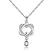 Produktbild Mypace Anhänger Gold Silber 925 Für Damen NEUE Fashion Women Doppel-Herz-Pendant Necklace Chain Schmuck