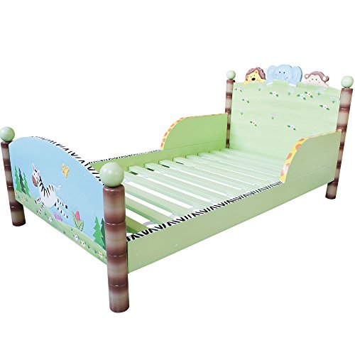 Fantasy Fields by Teamson  Sunny Safari Childrens Wooden Kids Toddlers Bed no Mattress TD-0086A