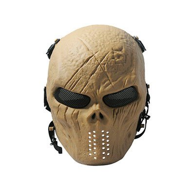 Oottati Tactique Chasse Guerre Jeu Airsoft Aérien Crâne Extérieur Masque Kaki