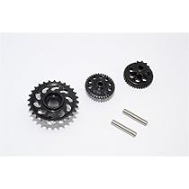 Kyosho NSR500 Motorcycle Upgrade Parts – 3-Piece Steel Wheel Gear Set (52T, 53T, 55T) In Black - View #7