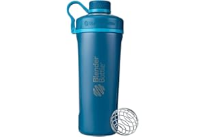 ‎BLENDERBOTTLE BlenderBottle Radian Stainless Steel Water Bottle, Thermal Bottle with BlenderBall, Suitable as a Water Bottle, Protein Shaker and Fitness Shaker, BPA-Free, Double-Walled, Vacuum Insulated - Ocean