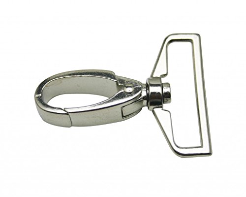 GenericSilvery 1.5'' Inside Diameter D-Ring Shape Lobster Clasp Claw Swivel Pack of 6