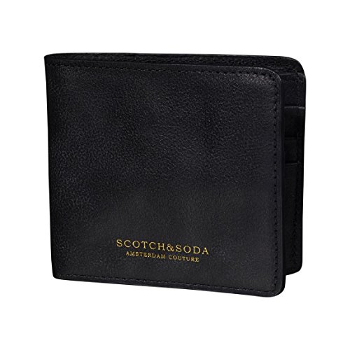 Preisvergleich Produktbild Scotch & Soda Lederportemonnaie schwarz