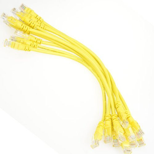 DSLRKIT 10in 25 cm 568B CAT5E UTP Ethernet RJ45 Patchkabel Netzwerkkabel (10 Stück)