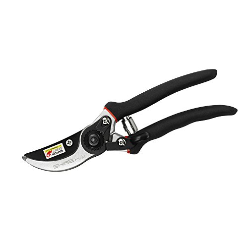SHINE HAI Gartenschere Astschere Rebschere Baumschere, Profi Bypass Pruner, SK5 Carbon Stahlklingen für präzise Schnitte, leicht und Komfort, ideal für Scheren Zweige z.b. Bäume, Pflanzen und Früchte - 3