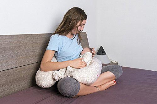 confronta il prezzo Merrymama Cuscino allattamento e gravidanza + fodera con lacci/cm 190 (imbottito in pula di farro bio), Zoo Sfondo Bianco miglior prezzo