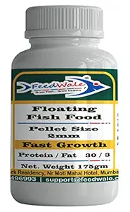 FeedWale 2mm 175gm Floating Aquarium Fish Feed Fast Growth Fish Food