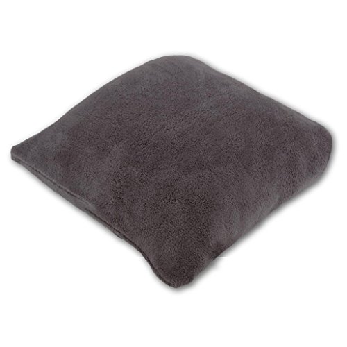 Kissenhülle Kuschel 30x30cm Kissenbezug Dekokissen Auswahl: anthrazit – dunkelgrau ohne Füllung - 2