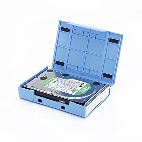 [5 Stück]SISUN® Festplattentasche Schutztasche Schutzbox 3,5″ – Aufbewahrungstasche für 3,5 Zoll Festplatten , HDD Protection case (5x Blau) - 3
