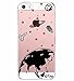 Produktbild AIsoar iPhone SE Cover Clear iPhone 5 Apple iPhone 5S Hülle Summer Panda Drink Transparente Silikon Cover TPU Gel Anti-Scratch Non-Slip Skin Shell Case für Apple iPhone SE 5 5S