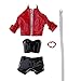 Produktbild SM SunniMix 1/6 Scale Lederjacke Lederhose Weste Halskette Kleidung Set für 12inch Action Figuren