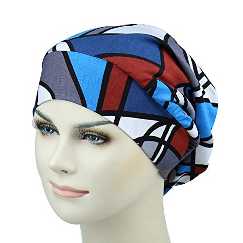 FocusCare Satin Lined Sleep Slouchy Cap Curly Girl Slap Headwear Gifts for Frizzy Hair Women