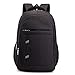 Produktbild Mkulxina Laptop-Rucksack 17 Zoll wasserdichter Rucksack mit Leuchtstreifen für College Travel Business Sports Men & Women (Color : Black)